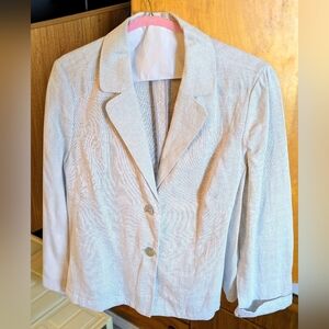 NWOT J. Jill Light Gray Textured Blazer